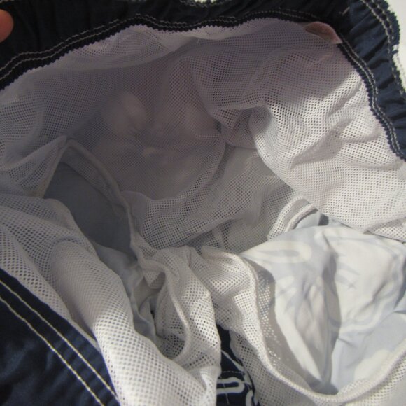 Men's Merona Hawaiian Floral Tropical Swimwear Swim Trunks Board Shorts L Navy - Picture 7 of 7